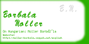 borbala moller business card